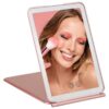 Travel mini pad led mirror